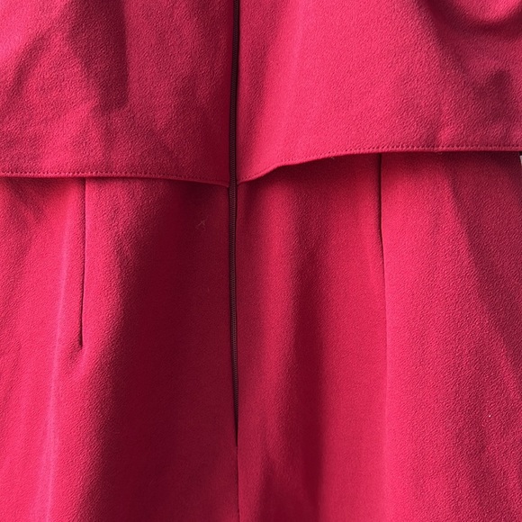 Asos Petite Double Layer Red Dress High Neck Line Size 2 NWOT - Picture 11 of 13